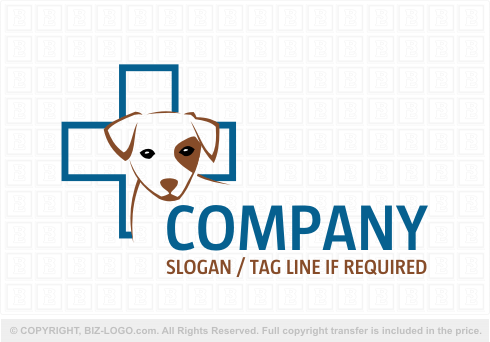 Logo 5177: Dog and Medical Cross Logo