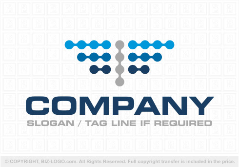 Logo 8597: Connected Dots Eagle Logo
