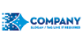 Blue Pixel Star Computer Logo