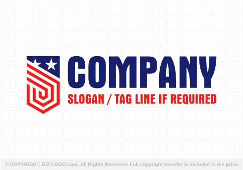 Logo 9039: Red And Blue Shield J Logo