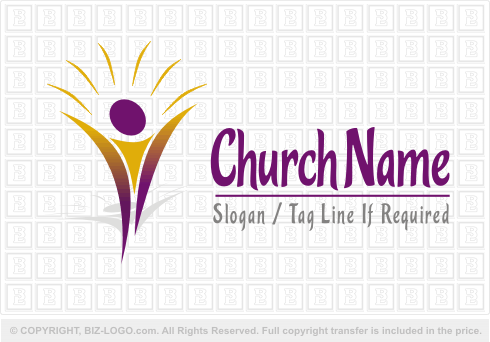 Worship pink blue color word text logo icon Vector Image