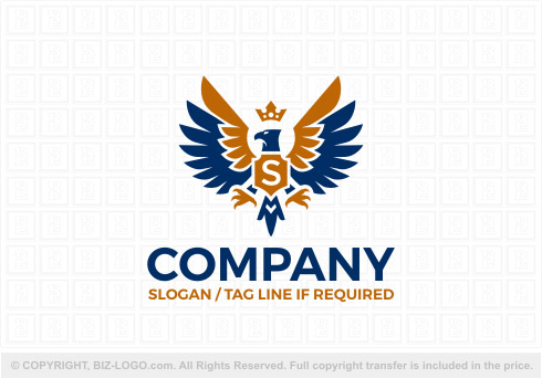 Stylish Letter S Eagle Logo