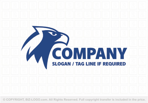 blue eagle head logo with fierce face Stock Vector Image & Art - Alamy