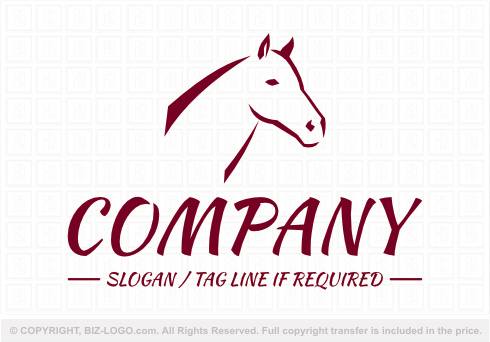 horse head logo design
