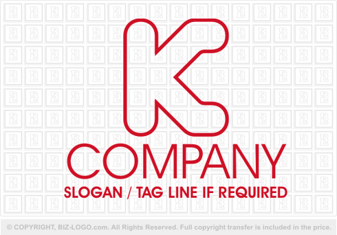 Logo 1223: Simple Red K Logo